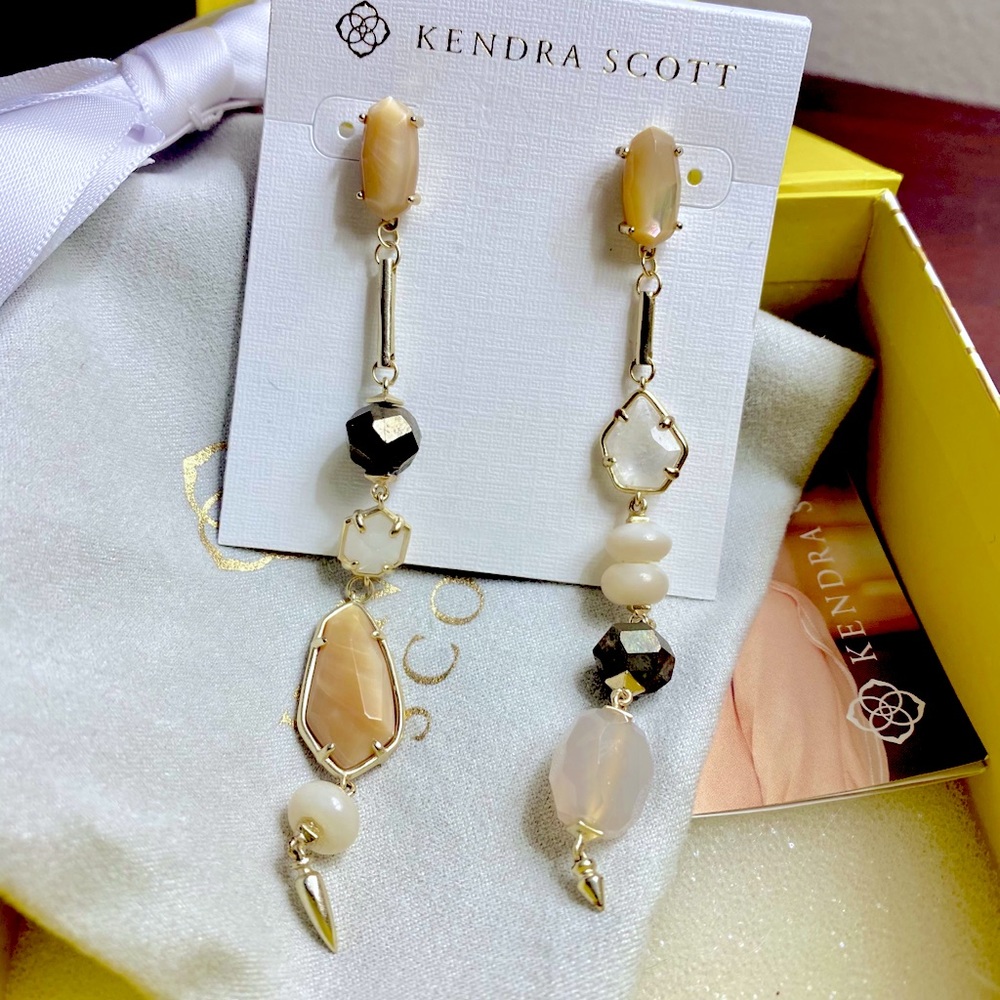Kendra Scott Cosette Asymmetrical Earrings Ivory